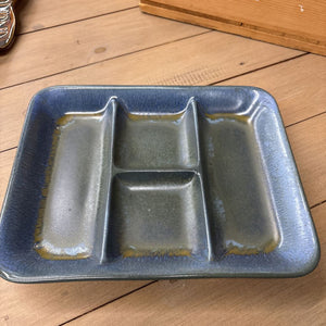 Blue Pottery Matte Finish - Sectioned Plate