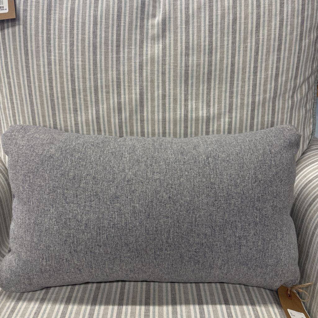 Grey Flannel Lumbar Pillow