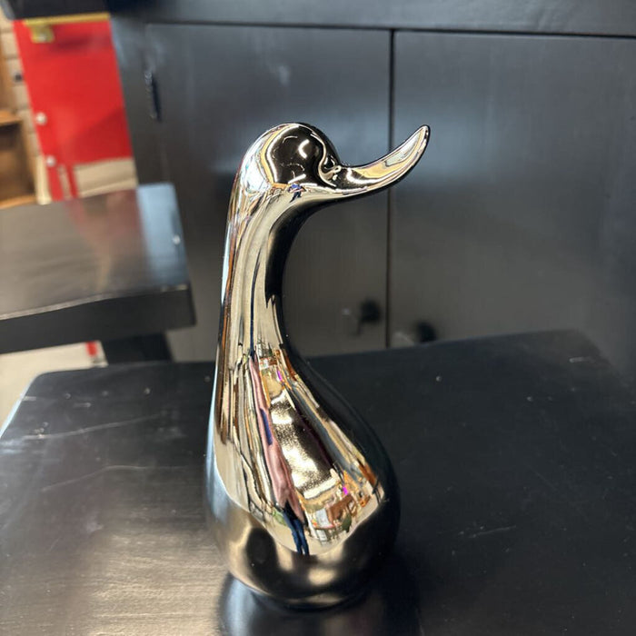 Chrome Duck Figurine