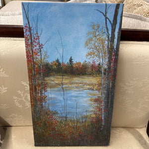 'A Serene Moment' Giclee Signed Print - Free Motion Embroidery Dyed & Painted Fabric