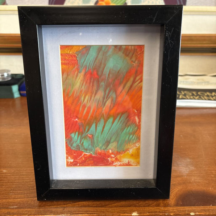 Wax Medium Art "Jump" by Laura Moreland