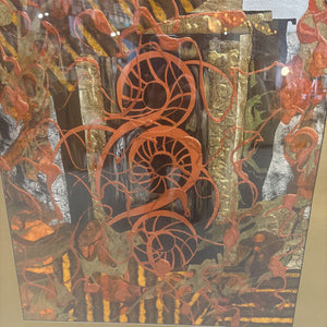 Original - Copper Wheels w Black Frame by Vickie Martin