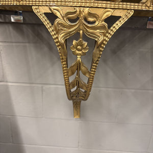 Vintage Gilded Gold Floating 1/2 Moon Table