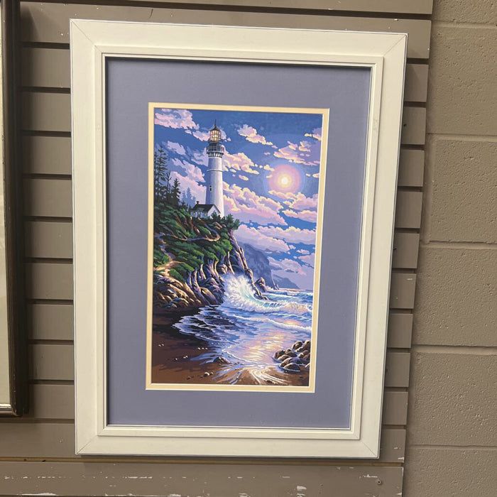 "Lighthouse" - Paint by Number Framed Print
