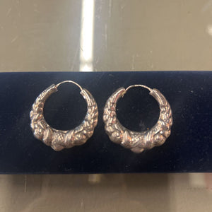 Vintage Sterling Silver Hoop Earrings