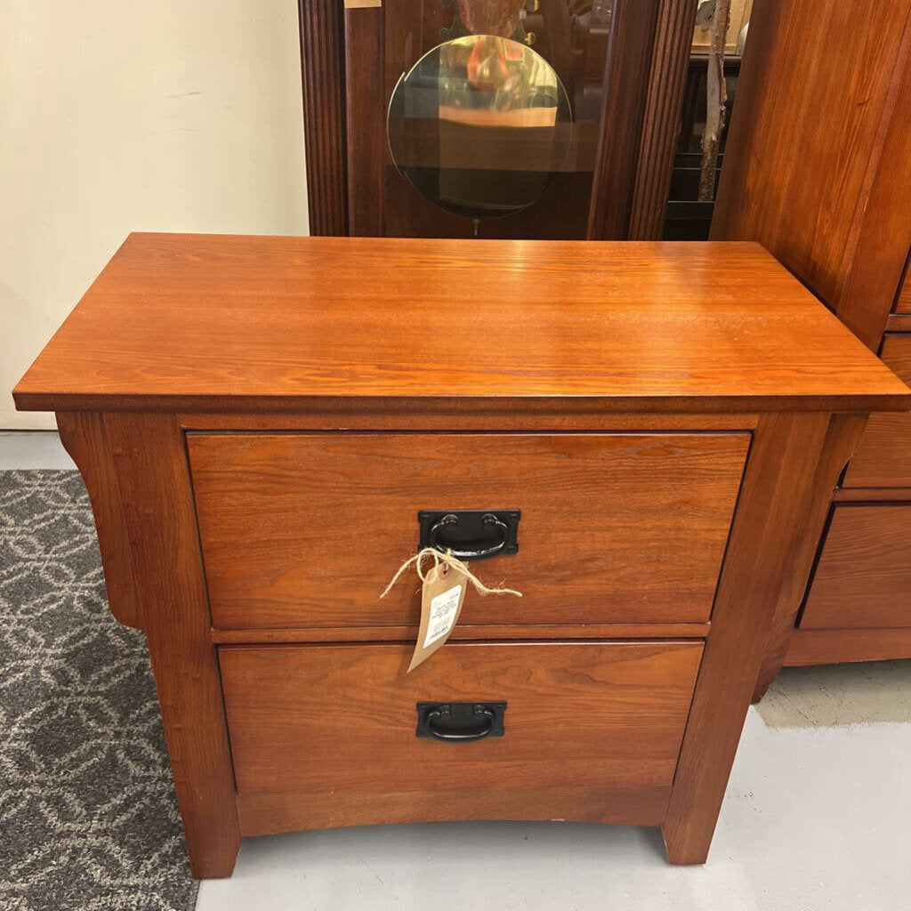 Mission Style Cherry Stained Bedside Table
