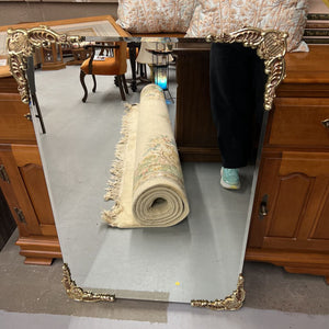Mirror w Ornate Gold Corners