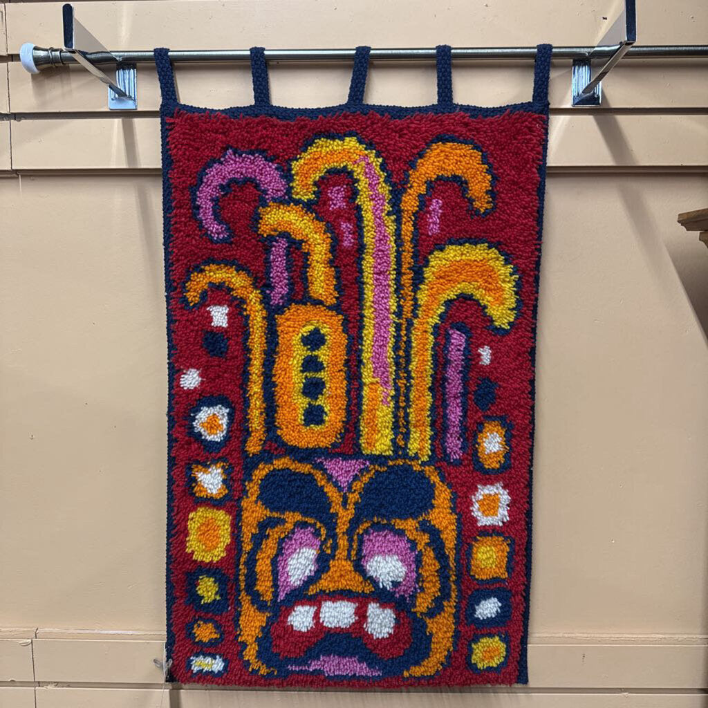 Handmade Rug-Hook MCM Wall Hanging