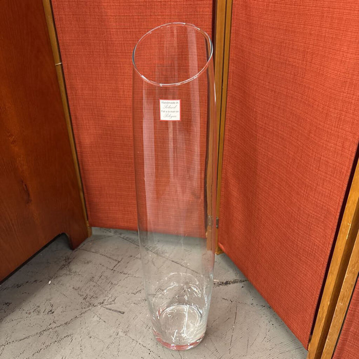 Glass Vase w Slanted Opening