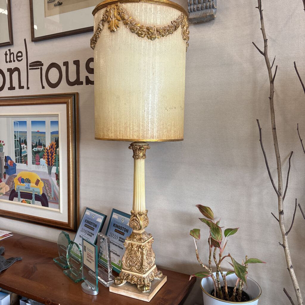 Gold Ornate Tall Table Lamp