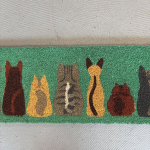 Row of Cats Balcony Doormat