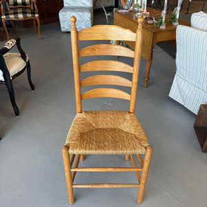 Ladder Back Chair w Woven Seat