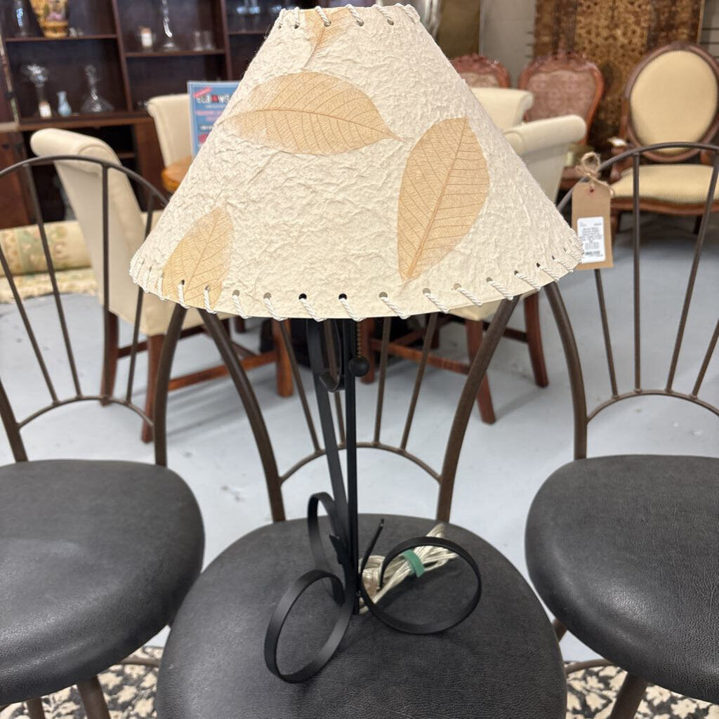 Table Lamp w Metal Base, Paper Shade