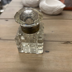 Victorian Antique Crystal Ink Well
