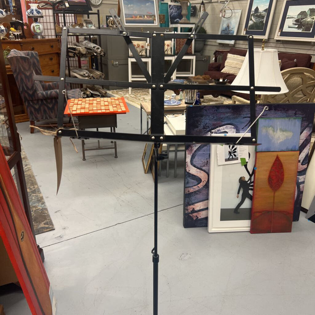 Black Adjustable Portable Music Stand