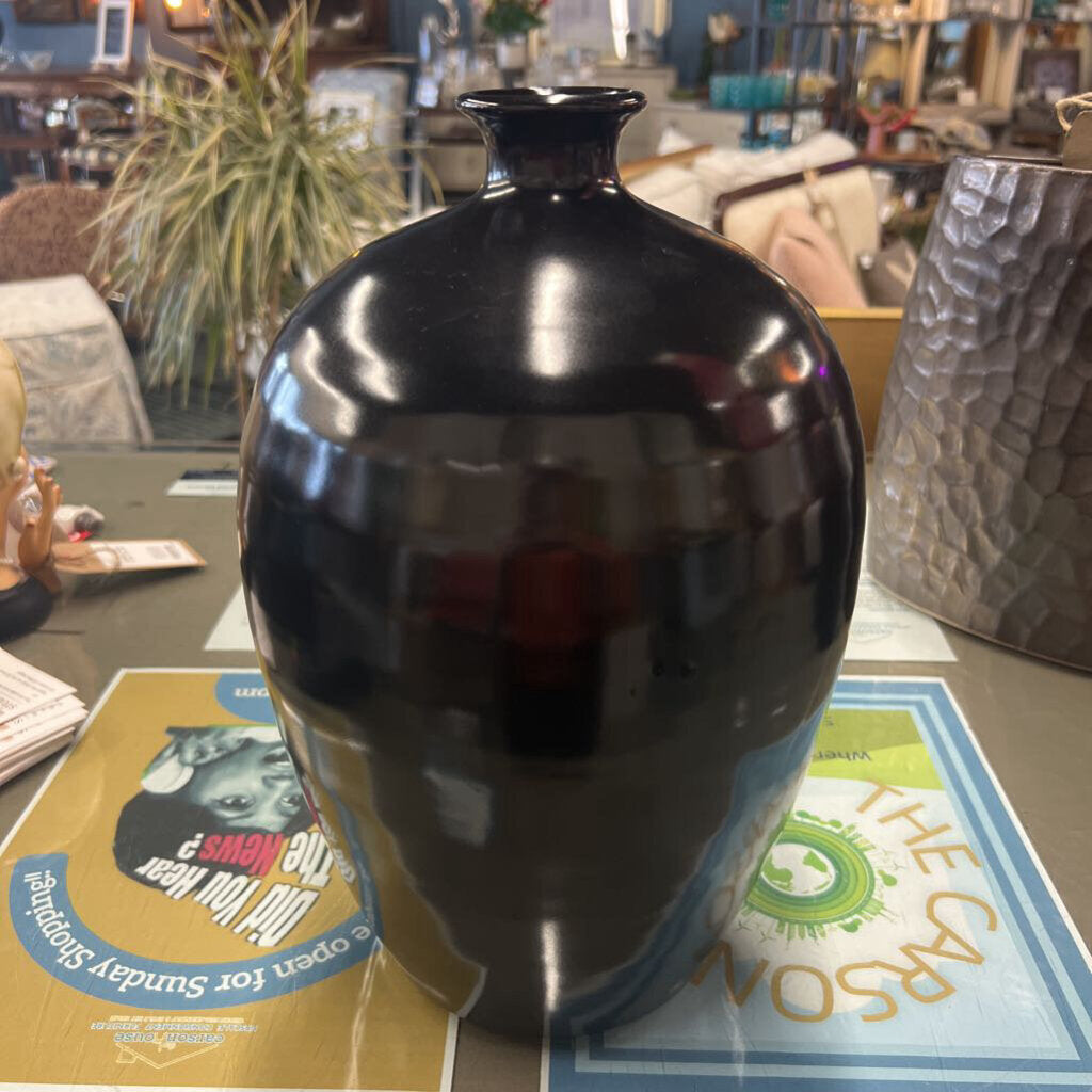 Tall Black Vase