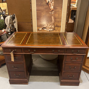 Vintage Desk w Leather Inlay