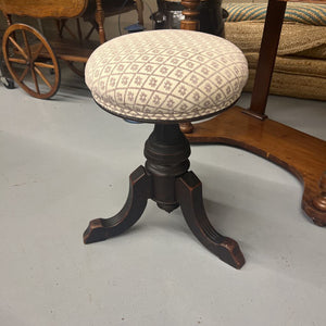 Antique Eastlake Cherry Vanity w Mirror & Upholstered Stool
