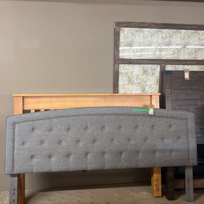 Light Gray Upolstered King Headboard