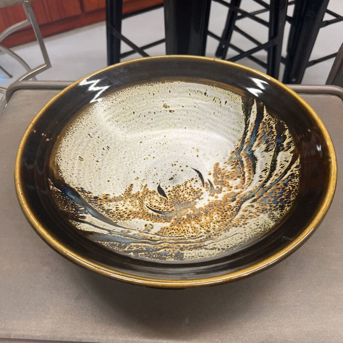 Ceramic Salad Bowl Set- Large Bowl & 4 Small Bowls- Loca Artist Bill Reddick