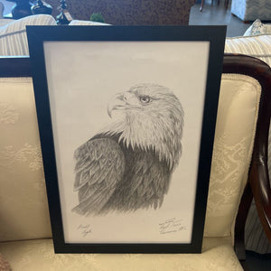 Original Pencil "Bald Eagle" by Ernie Reimers