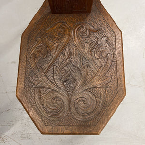Antique Carved Oak Spinning Chair