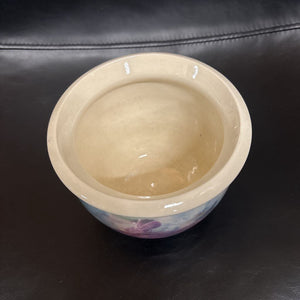 Decorative Collectible Round Bulbous Ceramic Pot