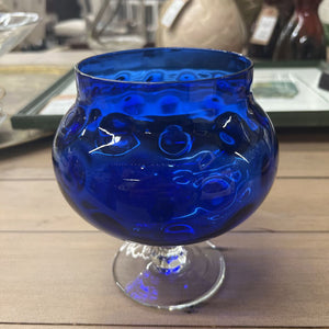 Cobalt Blue Glass Pedestal Apothecary Jar- No Lid