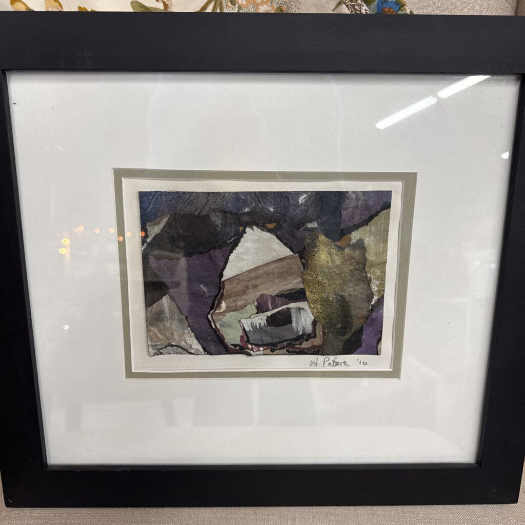 Original Collage by Alec Patterson - in Black Frame