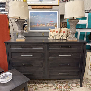 CountryTime Furn.- 8 Drawer Dresser - Charcoal Grey Finish