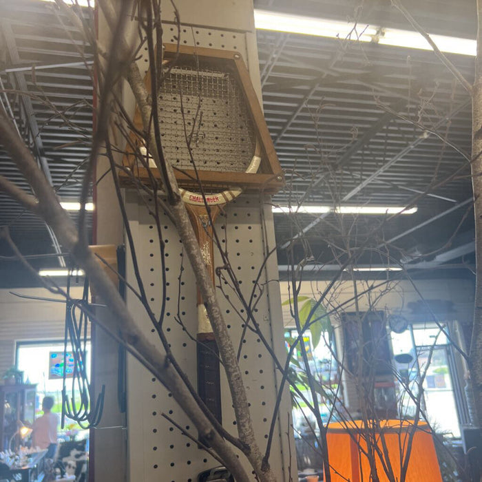 Challenger Vintage Wood Tennis Racquet w Brace