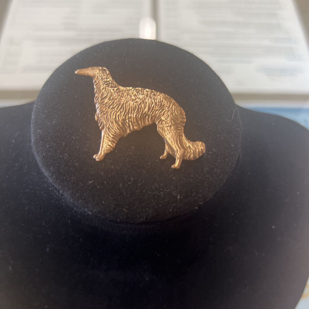 Borzoi Dog Brooch