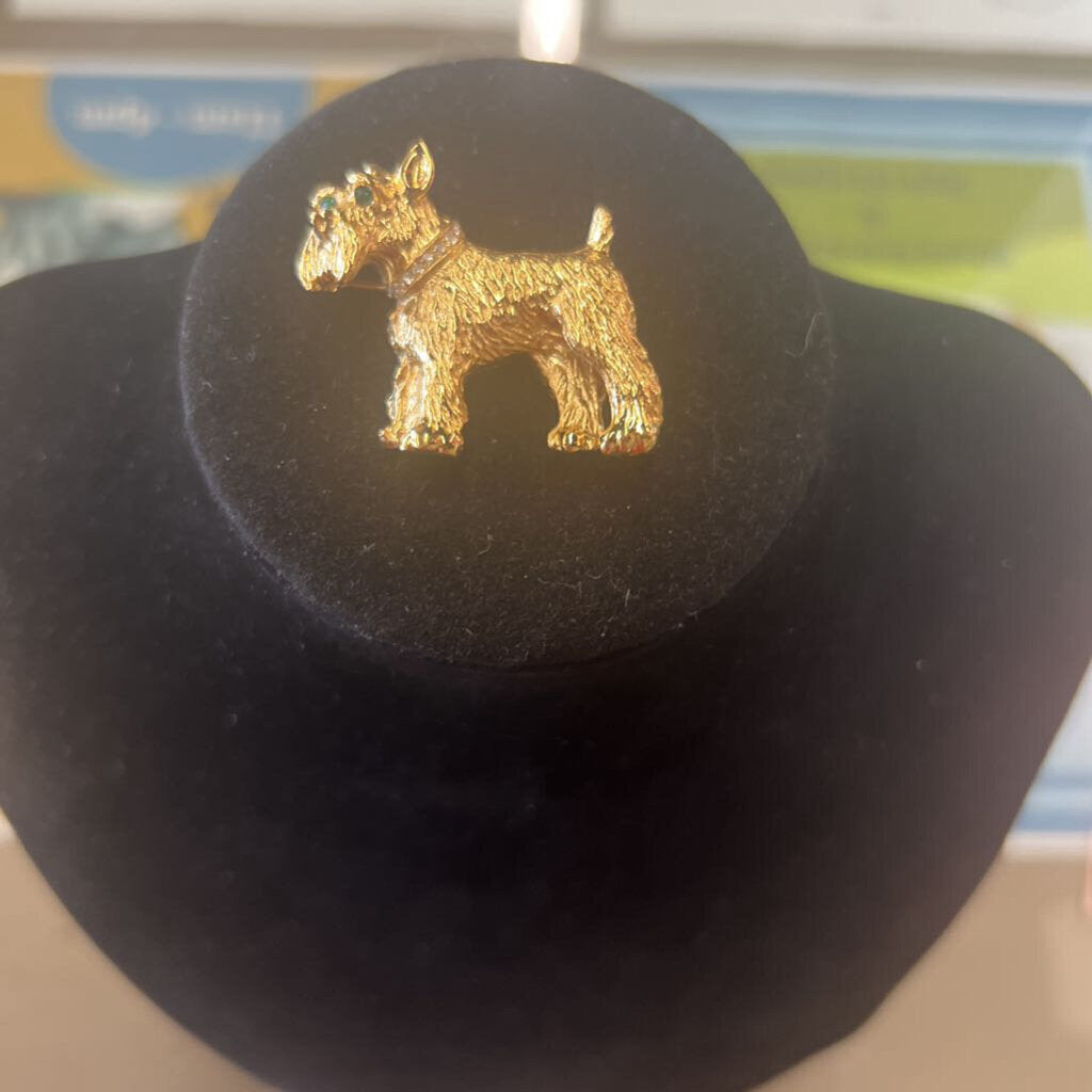 Schnauzer Dog Brooch