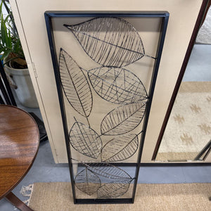 Black & Silver Metal Wall Decor w Leaves