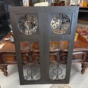 Wood & Scrolled Metal Wall Decor