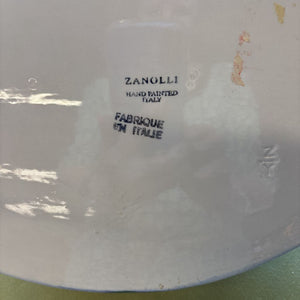 Zanolla Handpainted in Italy Ceramic Wall Shelf