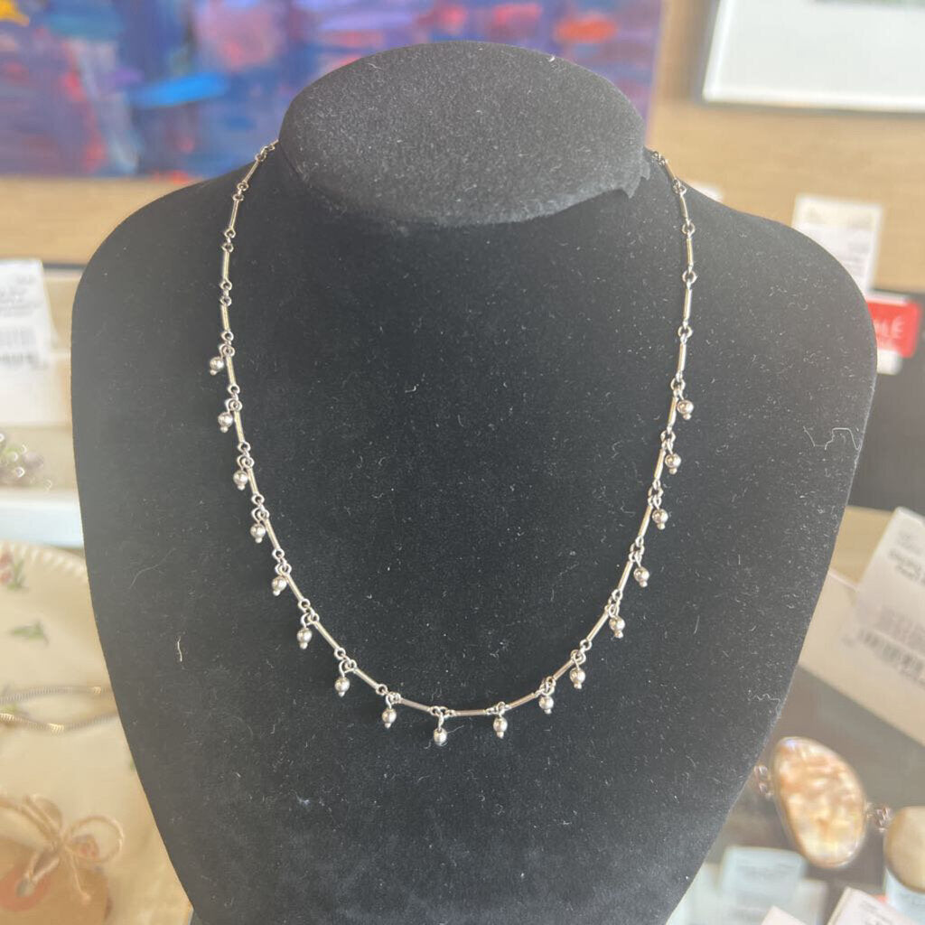 Silver Necklace w Round Charms