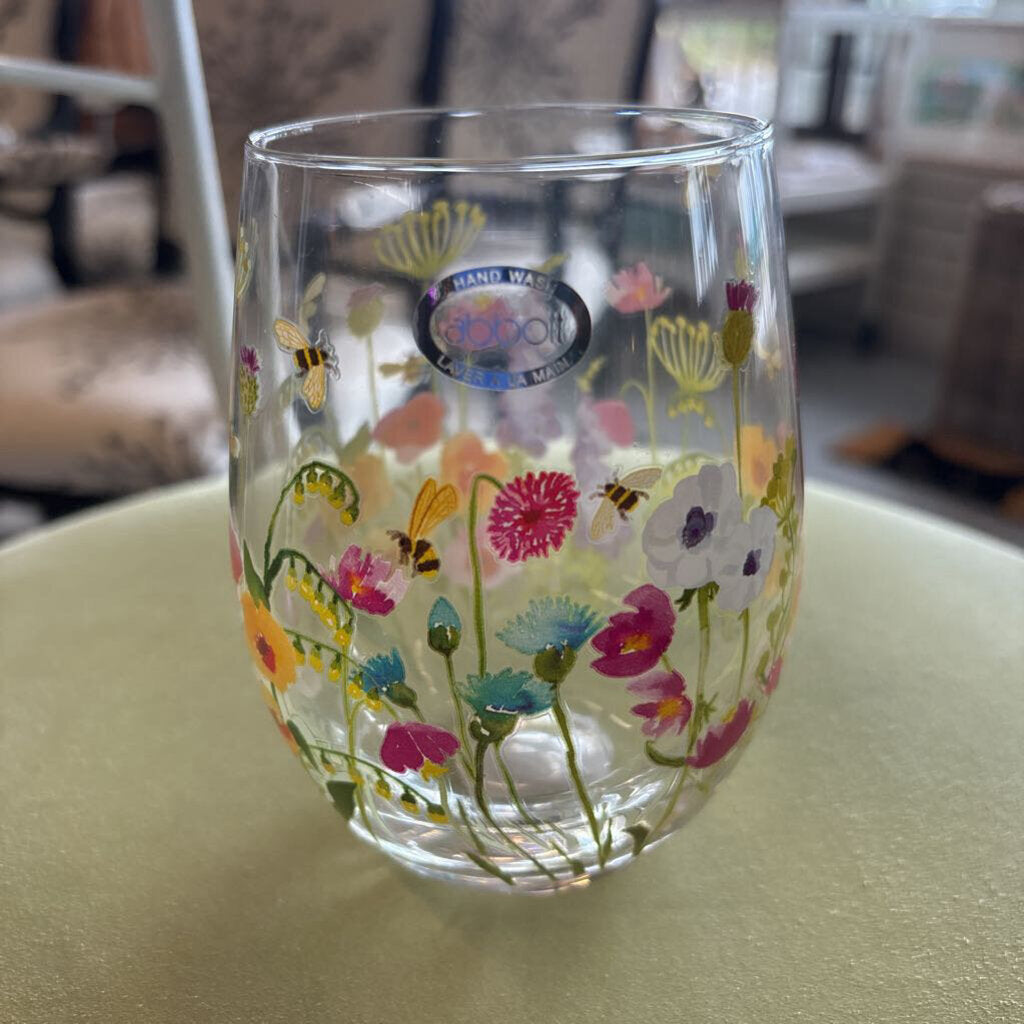 Garden-SG - Bee Garden Stemless Wine Glass 5H (Abbott)