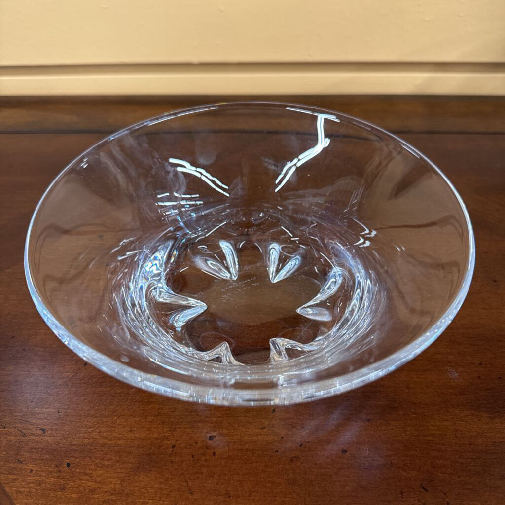 Crystal Candy Bowl w Heart Bottom, Signed