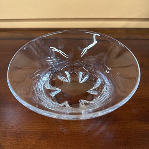 Crystal Candy Bowl w Heart Bottom, Signed