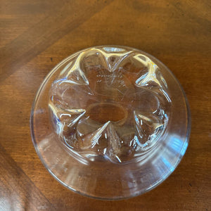 Crystal Candy Bowl w Heart Bottom, Signed