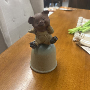 Vintage Ceramic Pottery Pig Bell Pottery