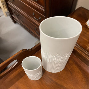 Rosenthal White Vase Set - Germany - Signed