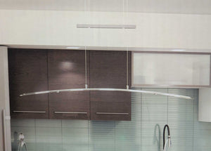 Modern Chrome Suspended Light Fixture