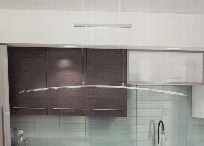 Modern Chrome Suspended Light Fixture