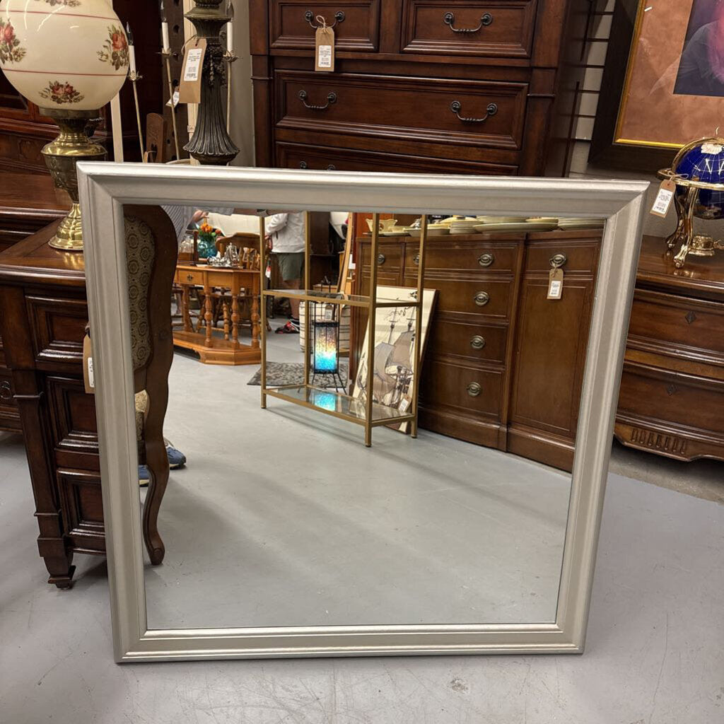 NEW Silver Framed Square Mirror