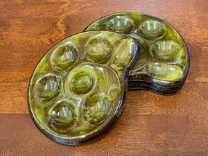Green Escargot Plate Set - 4 pce