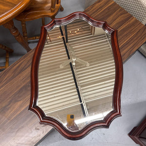 Scalloped, Cherry Frame Mirror
