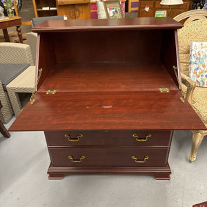 Cherry Finish, Secretary Desk w 1 Drawer, 1 Filing Drawer