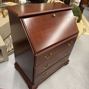 Cherry Finish, Secretary Desk w 3 Drawers